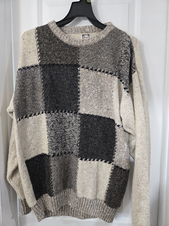 G.H. Bass & Co. Other - G.H. Bass & Co. Cream and Charcoal Marled Knit Sweater